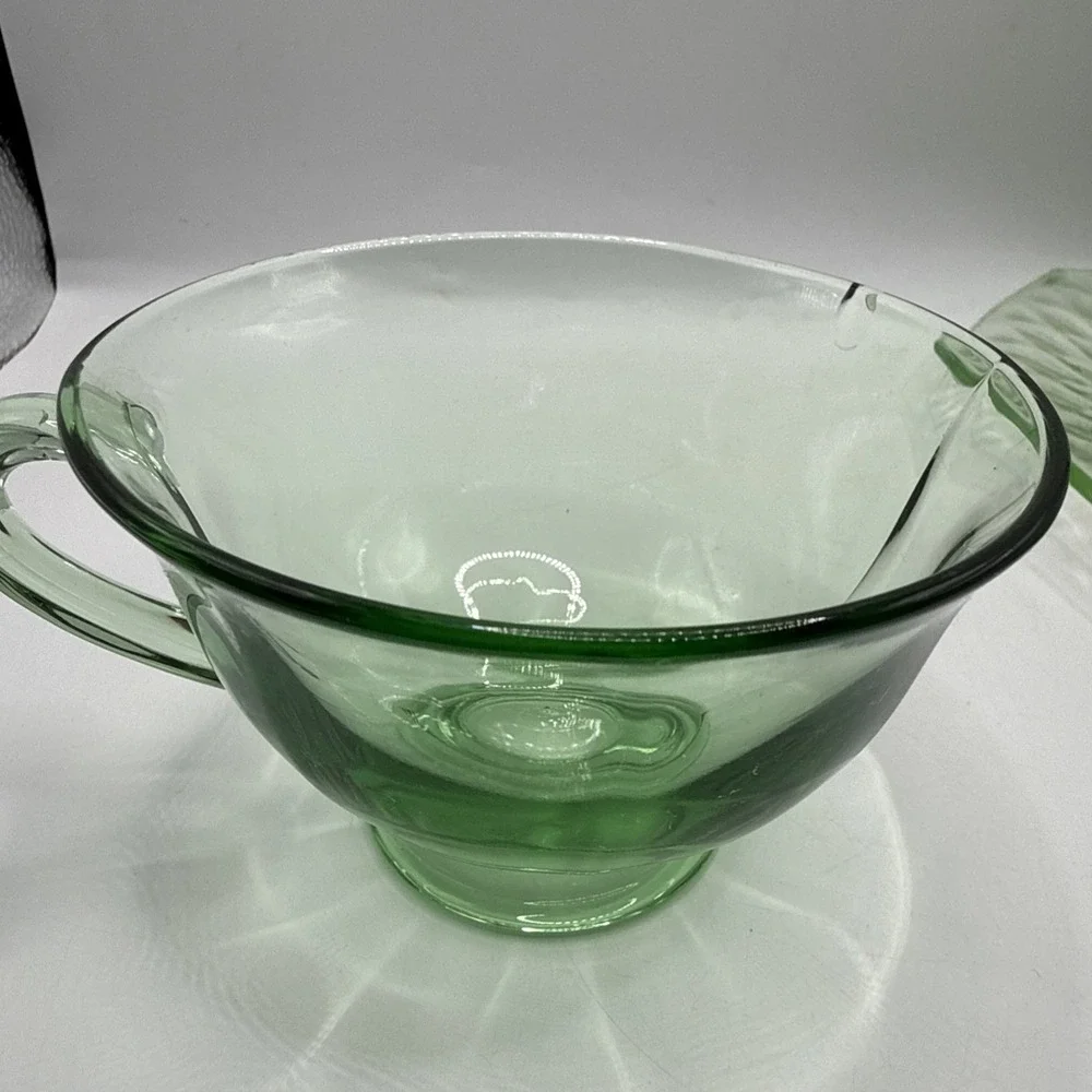 Vintage Uranium Green Depression Glass Mixed Lot  UV Glow (imperfections-read)